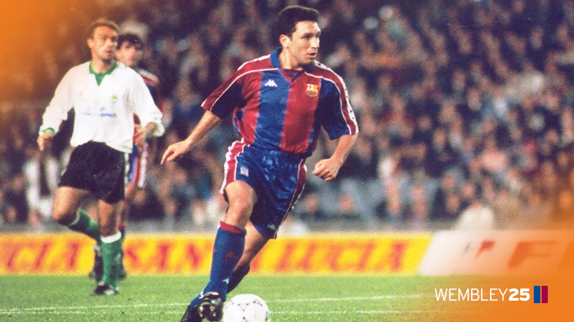 Eusebio Sacristán como futbolista del Barcelona